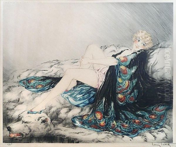 La Robe De Chine Oil Painting by Louis Icart