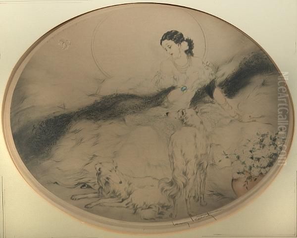 Lady Of The Camelias Oil Painting by Louis Icart