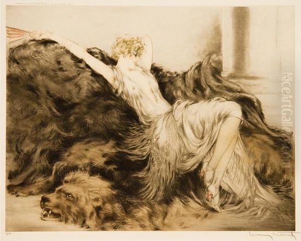 Laziness (h/c/i 246) Oil Painting by Louis Icart