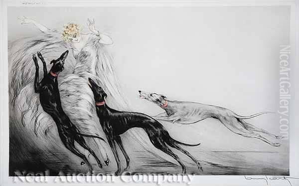 Coursing Ii Oil Painting by Louis Icart