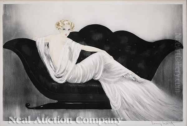 Sofa Oil Painting by Louis Icart