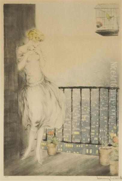 Louise Oil Painting by Louis Icart