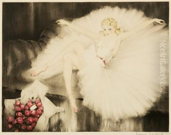 Ballerina Oil Painting by Louis Icart