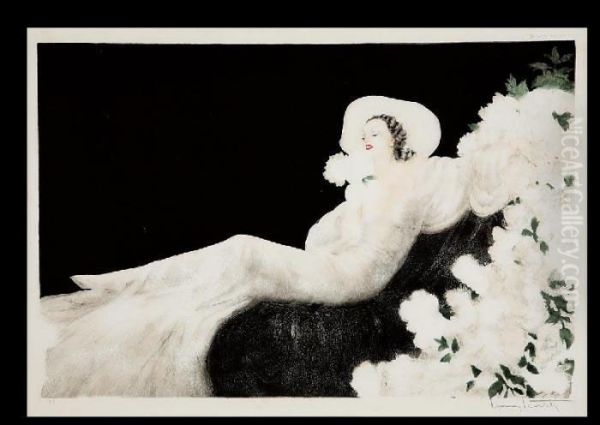 Love's Blossom Oil Painting by Louis Icart