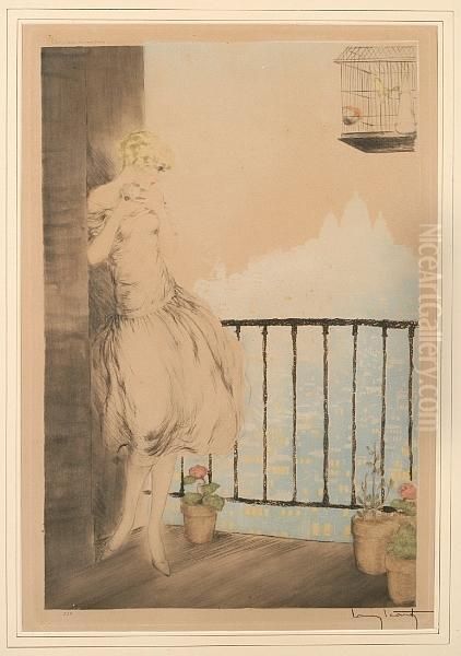 Louise, Circa 1927 Oil Painting by Louis Icart