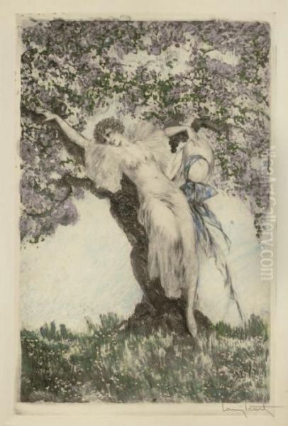 Spring Blossoms Oil Painting by Louis Icart