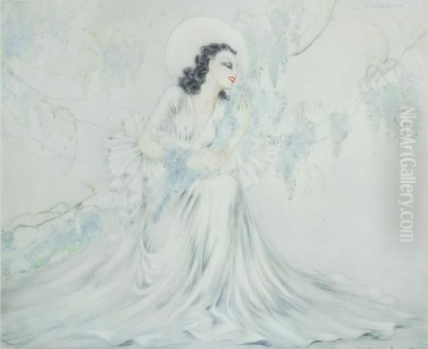 Wisteria Oil Painting by Louis Icart