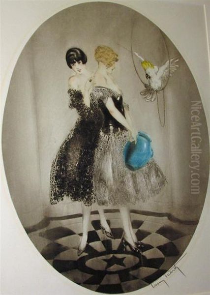 Gossip Oil Painting by Louis Icart