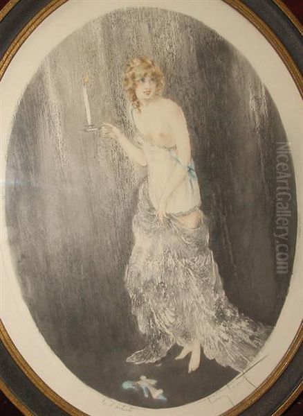 Bedtime Oil Painting by Louis Icart