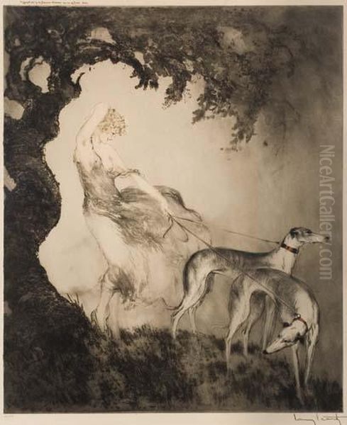 Gust Of Wind by Louis Icart