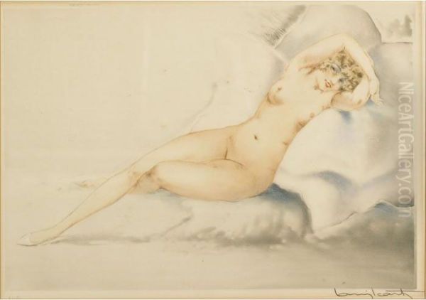 Laughing Oil Painting by Louis Icart