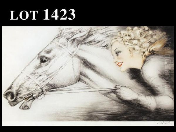 Thoroughbreds Oil Painting by Louis Icart