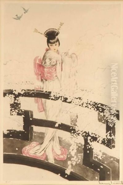 Madame Butterfly - 1927 Oil Painting by Louis Icart