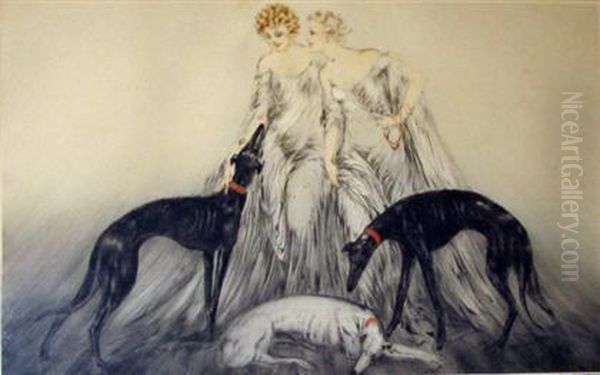 Coursing Iii Oil Painting by Louis Icart