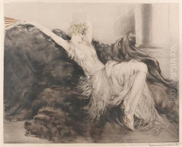 Paresse. Oil Painting by Louis Icart