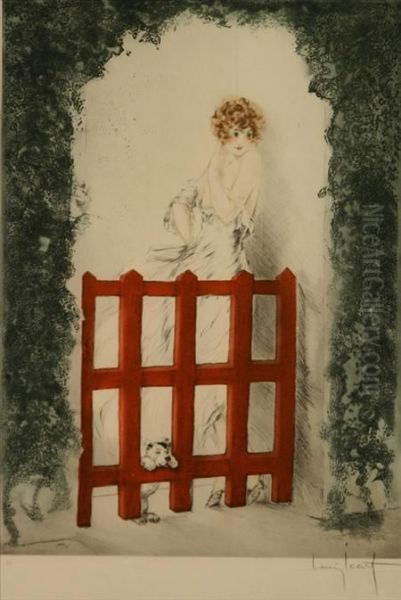 La Porte Rouge Oil Painting by Louis Icart