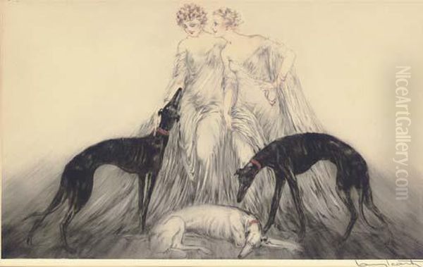 Coursing Iii Oil Painting by Louis Icart