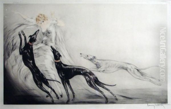 Coursing Ii by Louis Icart