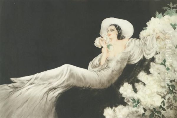 Parfum De Fleurs Oil Painting by Louis Icart