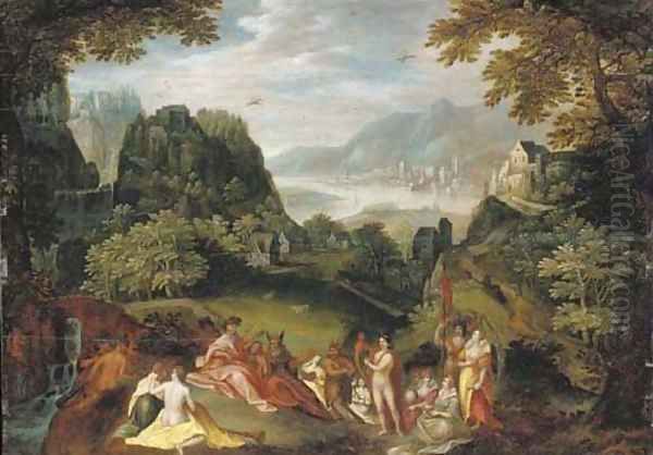 The contest between Apollo and Marsyas Oil Painting by Karel Van Mander