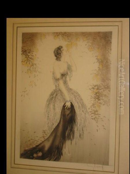 The Black Shawl Oil Painting by Louis Icart