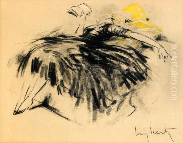 Lasande Kvinna Oil Painting by Louis Icart