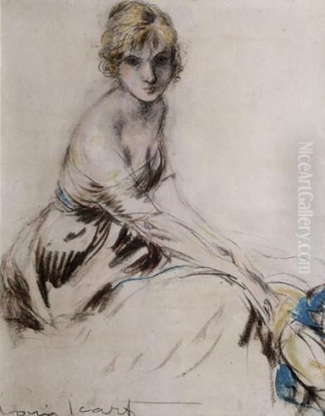 The Actress Claudia Vitrex After The Play Oil Painting by Louis Icart