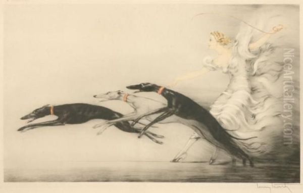 Speed Ii Oil Painting by Louis Icart