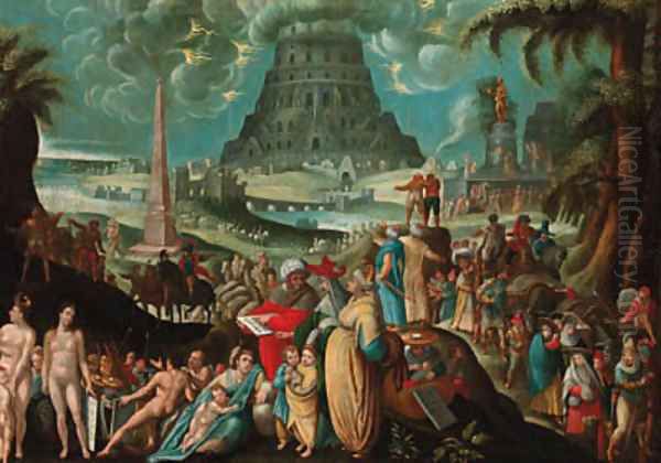 The Tower of Babel Oil Painting by Karel Van Mander