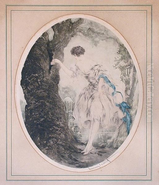 Hiding Place Oil Painting by Louis Icart