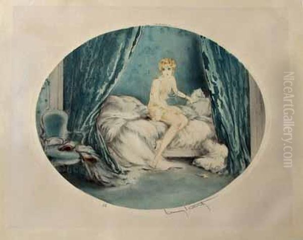 Blue Alcove Oil Painting by Louis Icart