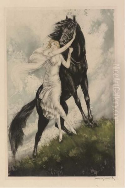 Youth Oil Painting by Louis Icart