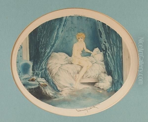 Blue Alcove Oil Painting by Louis Icart