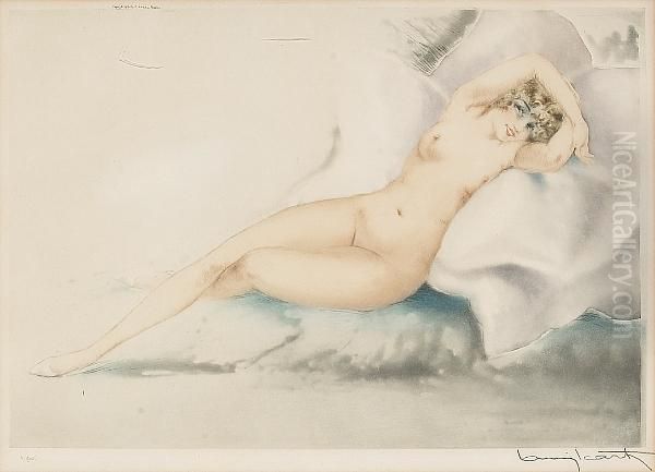 Laughing Oil Painting by Louis Icart