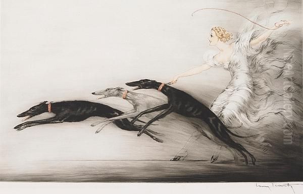 Speed Ii Oil Painting by Louis Icart