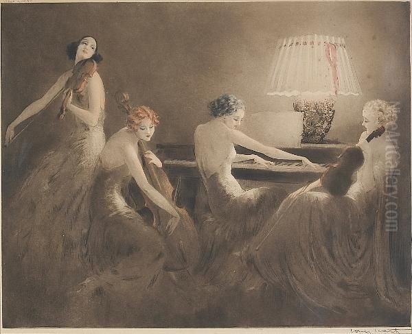 Melody Hour Oil Painting by Louis Icart