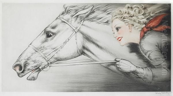 Thoroughbreds Oil Painting by Louis Icart