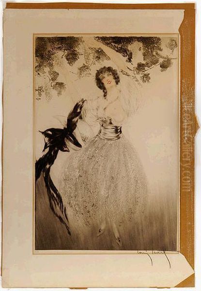 Etching With Aquatint On Paper Oil Painting by Louis Icart