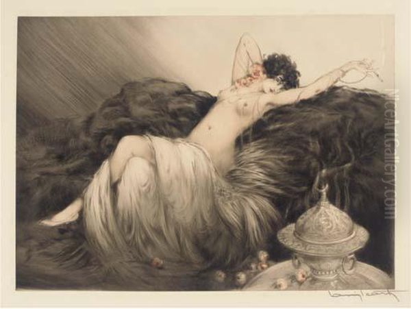 Fumee Oil Painting by Louis Icart