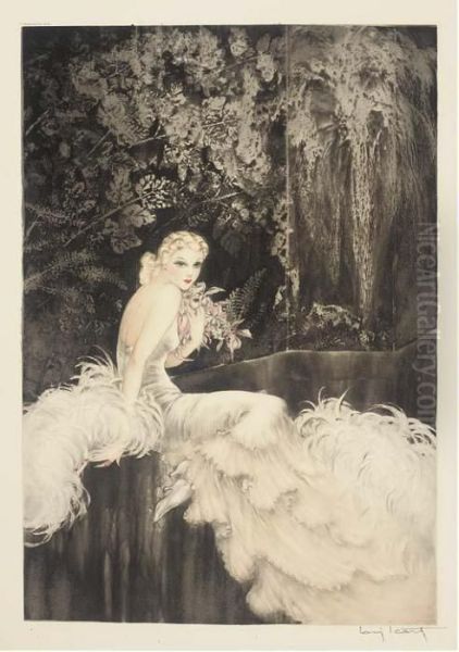 Les Orchidees Oil Painting by Louis Icart