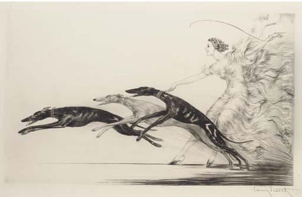 'vitesse' (speed Ii) Oil Painting by Louis Icart