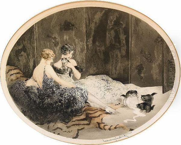 Spilled Milk by Louis Icart