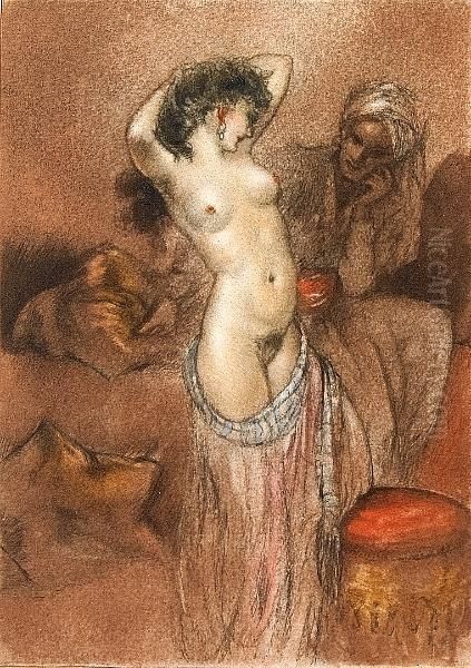 Le Sopha Oil Painting by Louis Icart