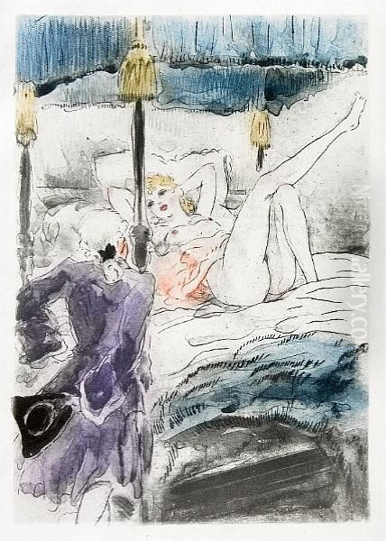 La Nuit Et La Moment Oil Painting by Louis Icart