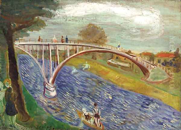 Le pont Oil Painting by Abraham Mintchine