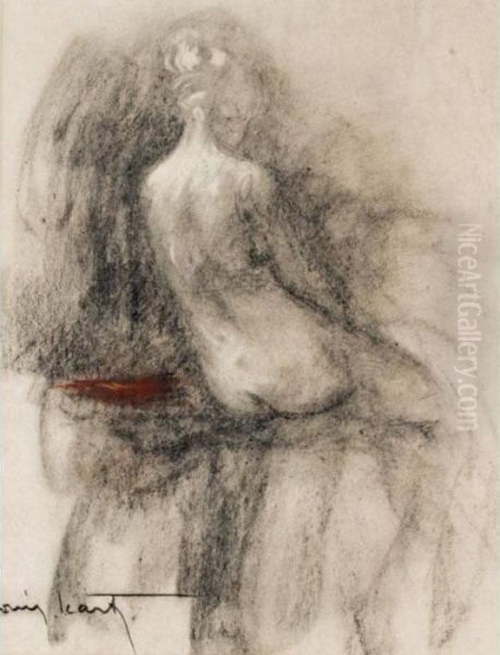 Nude Study Oil Painting by Louis Icart