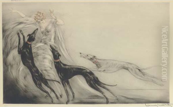 Speed (c.f. W.r.holland, 
C.p.catania And N.d.isen, Louis Icart, Thecomplete Etchings, Schiffer, 
Pa, 1998 Edition, P.148.) Oil Painting by Louis Icart