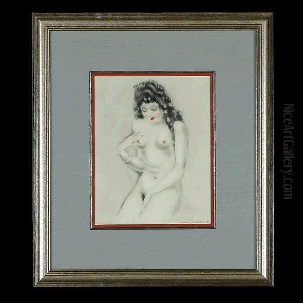 Female Nude. Oil Painting by Louis Icart