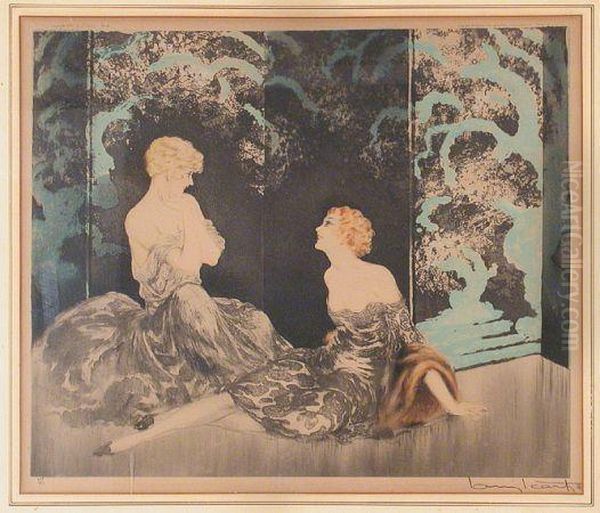 Intimacy Oil Painting by Louis Icart