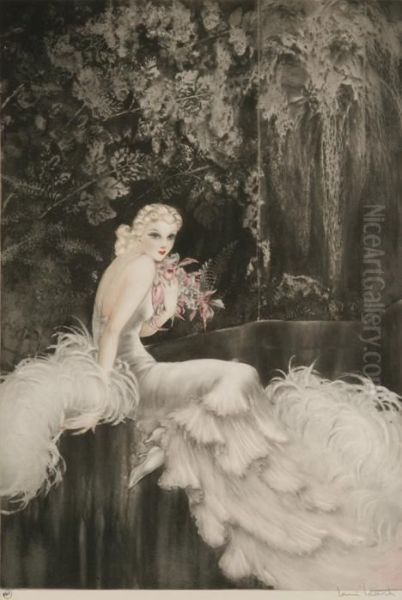 Orchids Oil Painting by Louis Icart